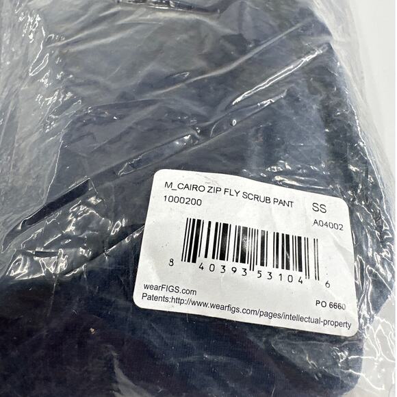 Figs Men's Navy Cairo Zip Fly Cargo Scrub Pants Size S/Short - Picture 4 of 11